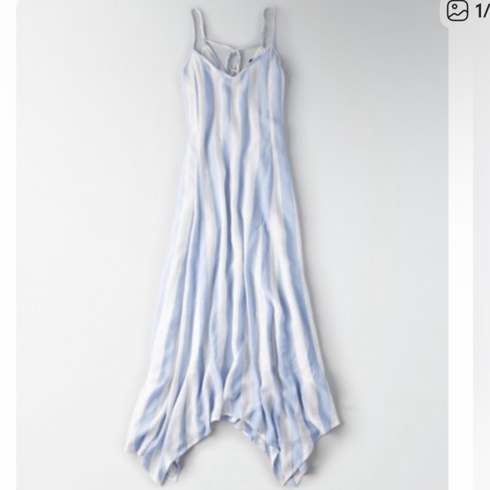 Blue and white striped dress from AE (size M)